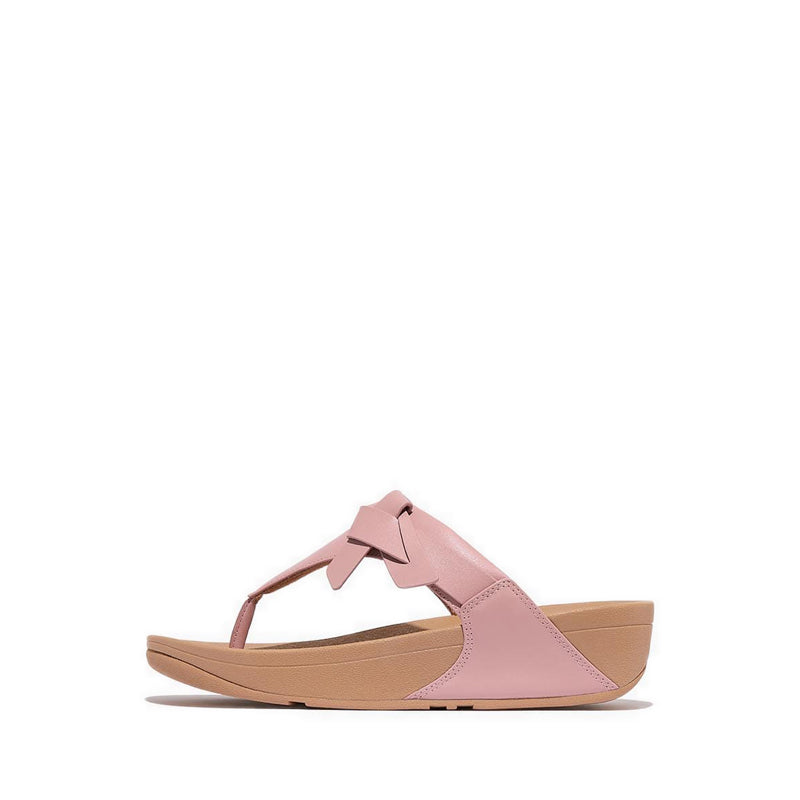 Lulu Folded-Knot Leather Toe-Post Sandals – FitFlop Philippines