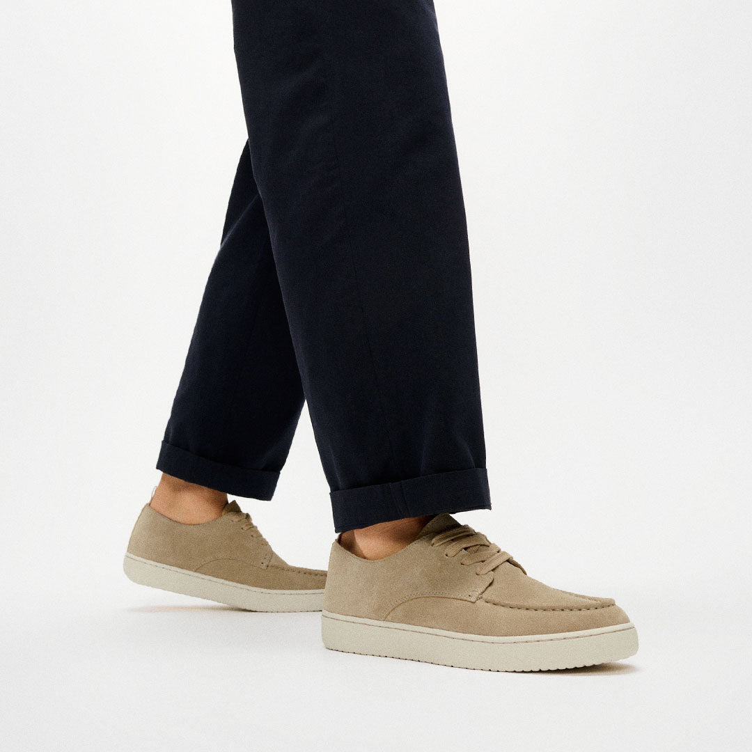 CRAFT-Q MENS SUEDE MOC DERBY SHOES