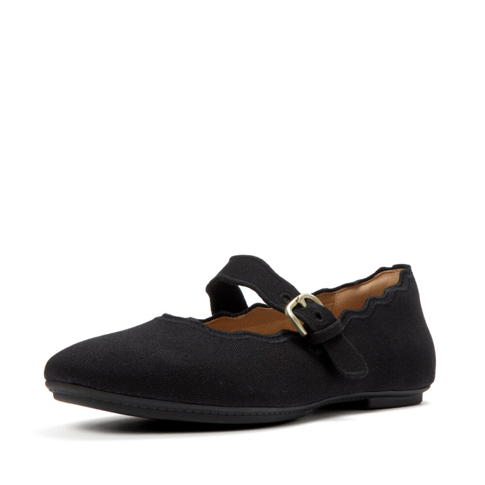 DELICATO WAVE-EDGE CANVAS MARY JANES