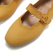 DELICATO WAVE-EDGE CANVAS MARY JANES
