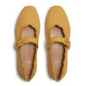 DELICATO WAVE-EDGE CANVAS MARY JANES