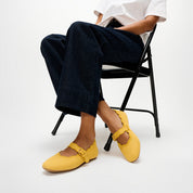 DELICATO WAVE-EDGE CANVAS MARY JANES
