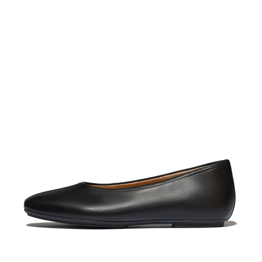 DELICATO HIGH-CUT SOFT-LEATHER BALLET FLATS