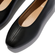DELICATO HIGH-CUT SOFT-LEATHER BALLET FLATS