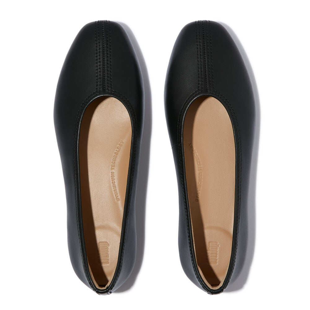 DELICATO HIGH-CUT SOFT-LEATHER BALLET FLATS