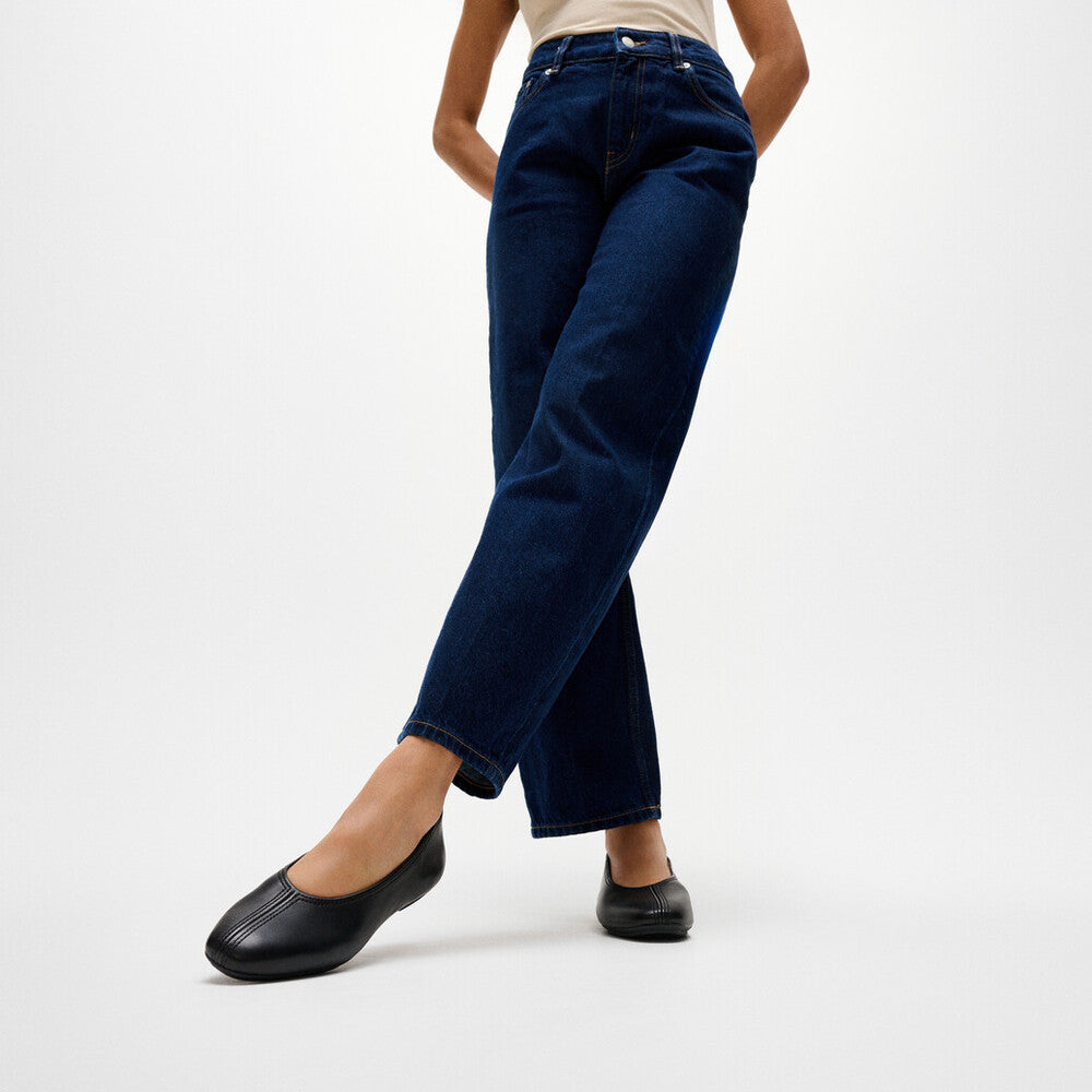 DELICATO HIGH-CUT SOFT-LEATHER BALLET FLATS