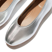 DELICATO HIGH-CUT SOFT-LEATHER BALLET FLATS