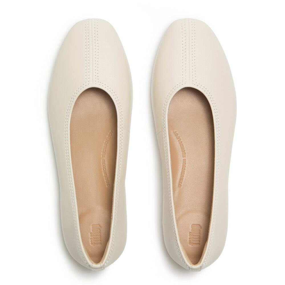 DELICATO HIGH-CUT SOFT-LEATHER BALLET FLATS