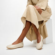 DELICATO HIGH-CUT SOFT-LEATHER BALLET FLATS