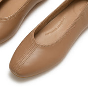 DELICATO HIGH-CUT SOFT-LEATHER BALLET FLATS
