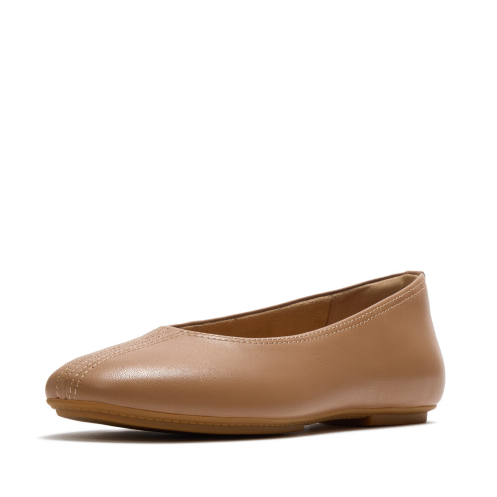 DELICATO HIGH-CUT SOFT-LEATHER BALLET FLATS