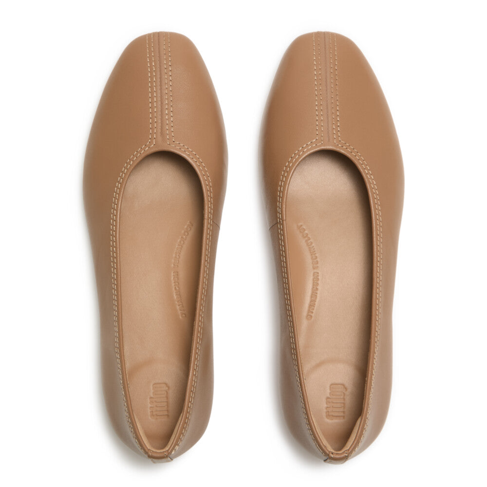 DELICATO HIGH-CUT SOFT-LEATHER BALLET FLATS