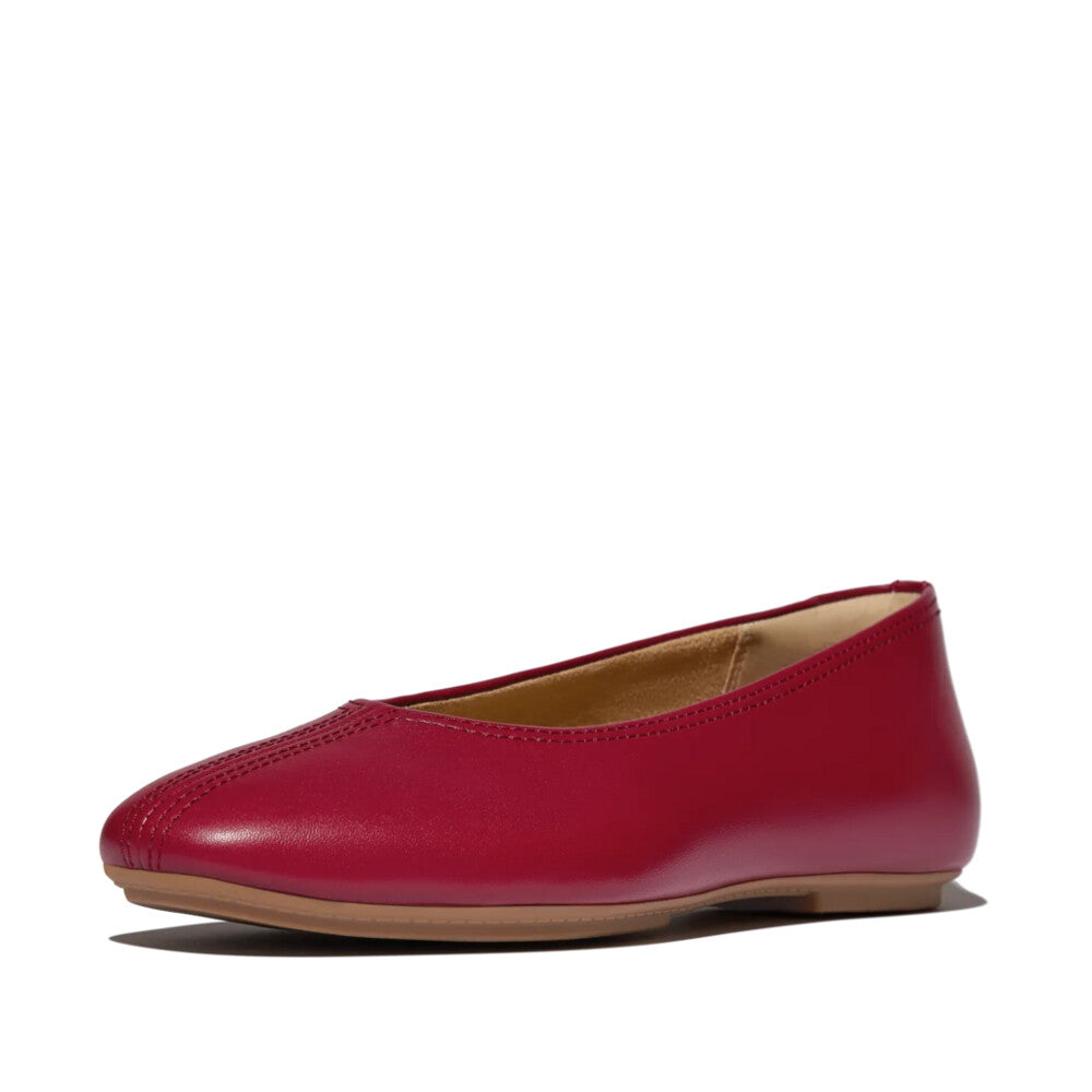 DELICATO HIGH-CUT SOFT-LEATHER BALLET FLATS