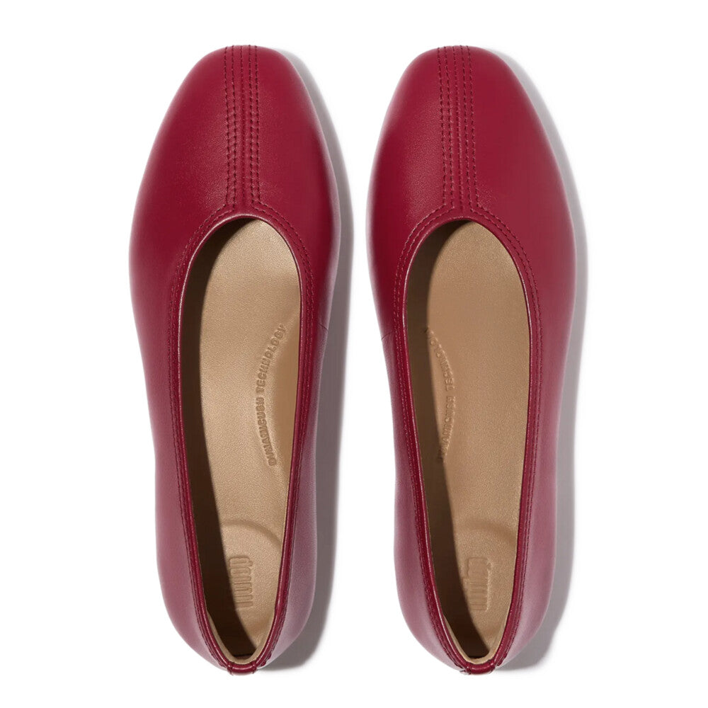 DELICATO HIGH-CUT SOFT-LEATHER BALLET FLATS