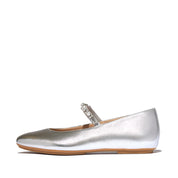DELICATO PEARLS-AND-CRYSTAL LEATHER BALLET FLATS