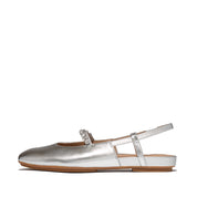 DELICATO PEARLS-AND-CRYSTAL LEATHER SLINGBACKS