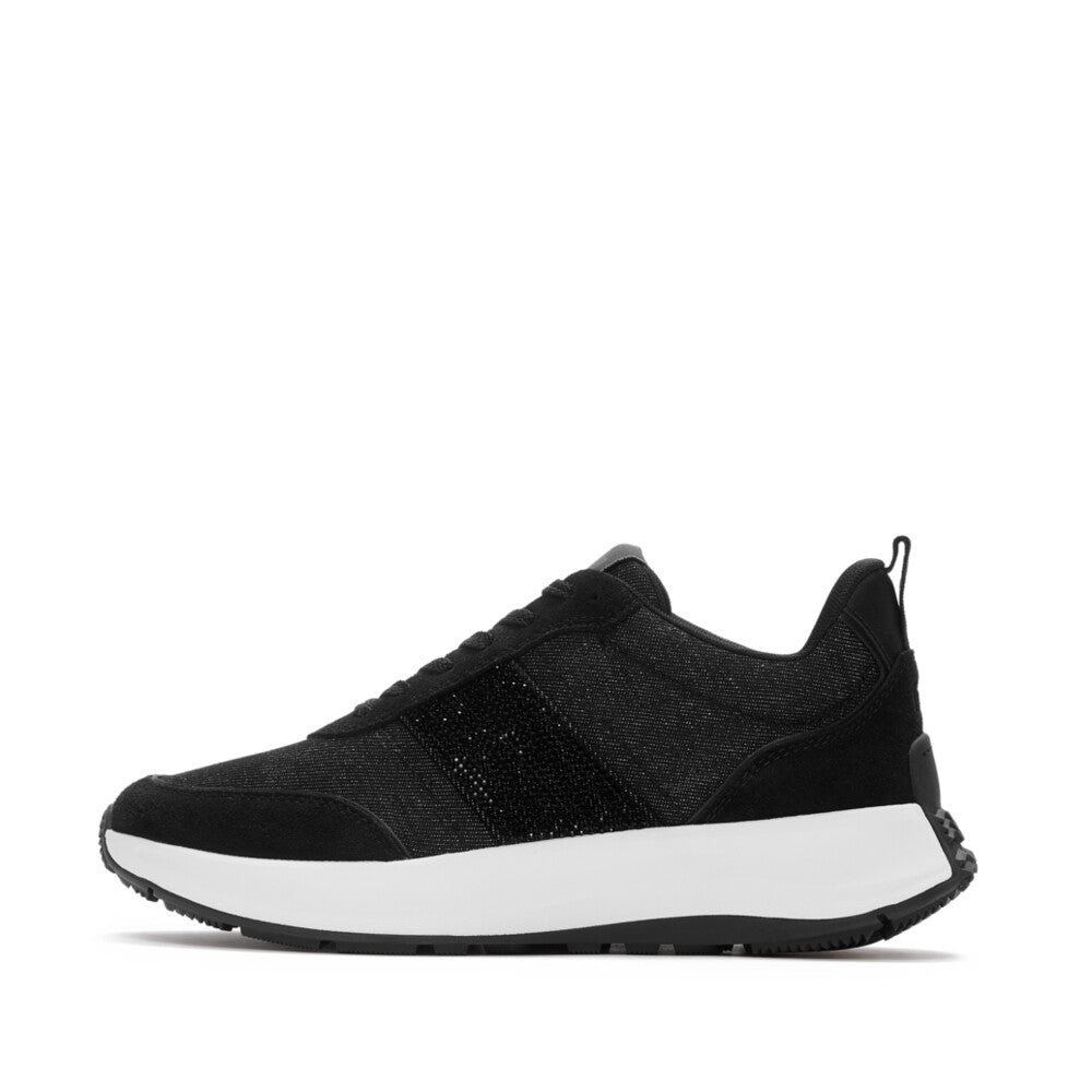 F-MODE FLOW CRYSTAL DENIM/SUEDE SNEAKERS