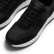 F-MODE FLOW CRYSTAL DENIM/SUEDE SNEAKERS