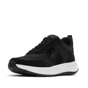 F-MODE FLOW CRYSTAL DENIM/SUEDE SNEAKERS