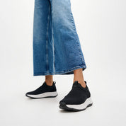 F-MODE FLOW TEXTURED-KNIT SLIP-ON SNEAKERS