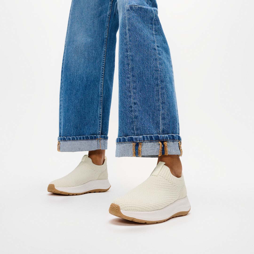 F-MODE FLOW TEXTURED-KNIT SLIP-ON SNEAKERS