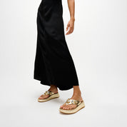 F-MODE ULTRA-JEWEL LEATHER TOE-POST SANDALS