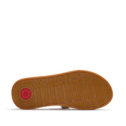 F-MODE ULTRA-JEWEL LEATHER TOE-POST SANDALS