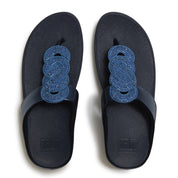 FINO CRYSTAL-TWIST METALLIC TOE-POST SANDALS