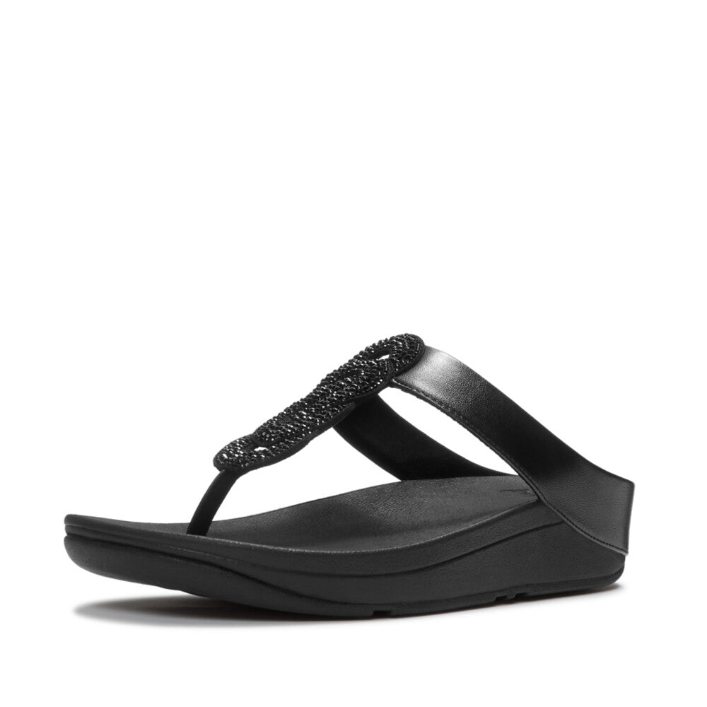 FINO CRYSTAL-TWIST TOE-POST SANDALS
