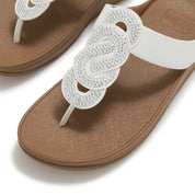 FINO CRYSTAL-TWIST TOE-POST SANDALS