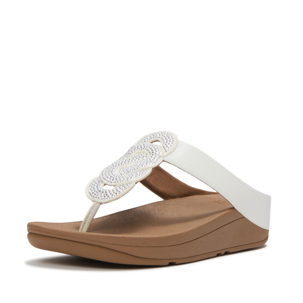 FINO CRYSTAL-TWIST TOE-POST SANDALS