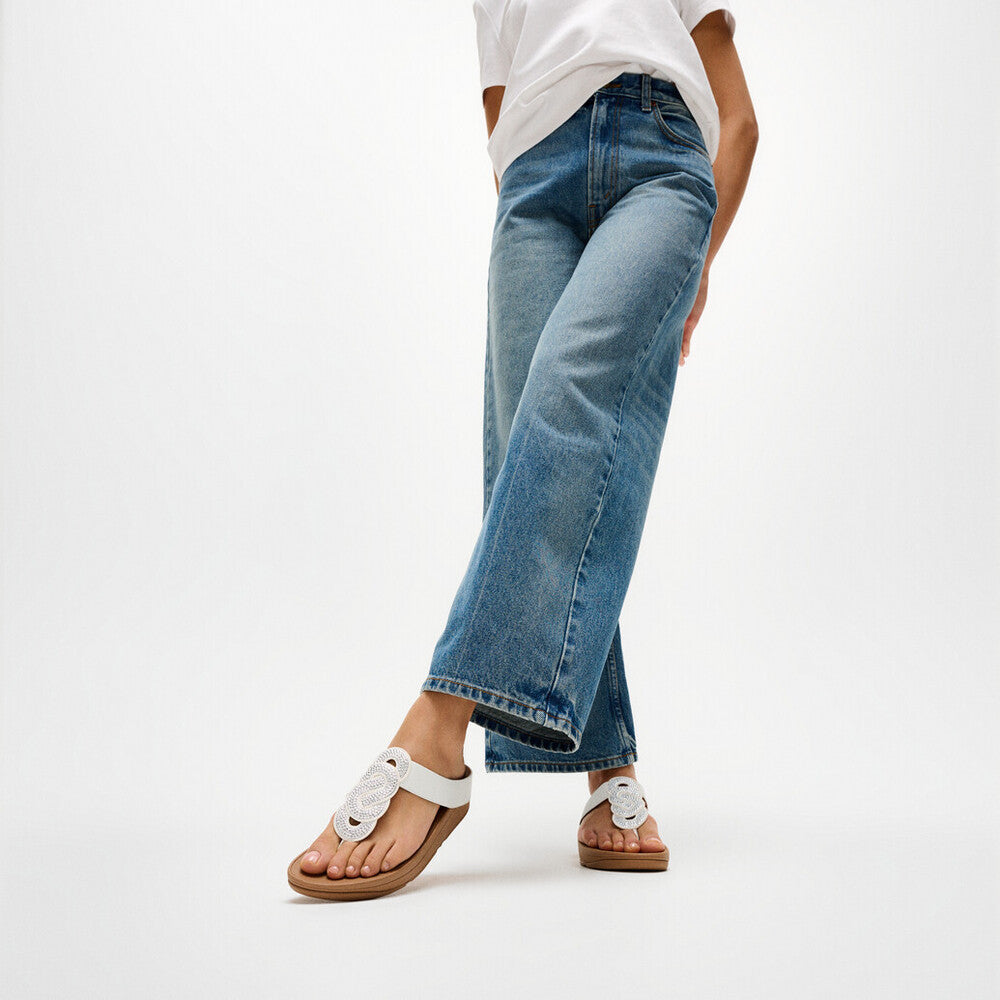 FINO CRYSTAL-TWIST TOE-POST SANDALS