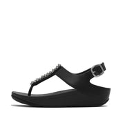 FINO PEARLS-AND-CRYSTAL B/STRAP TOE-POST SANDALS