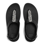 FINO PEARLS-AND-CRYSTAL B/STRAP TOE-POST SANDALS