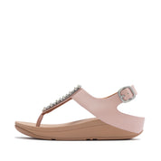 FINO PEARLS-AND-CRYSTAL B/STRAP TOE-POST SANDALS