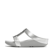 FINO PEARLS-AND-CRYSTAL H-BAR SLIDES