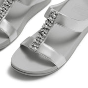 FINO PEARLS-AND-CRYSTAL H-BAR SLIDES