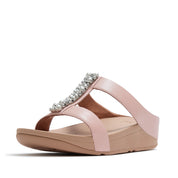 FINO PEARLS-AND-CRYSTAL H-BAR SLIDES