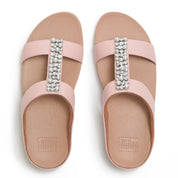 FINO PEARLS-AND-CRYSTAL H-BAR SLIDES