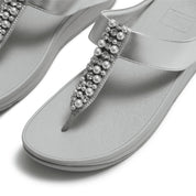 FINO PEARLS-AND-CRYSTAL TOE-POST SANDALS