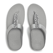 FINO PEARLS-AND-CRYSTAL TOE-POST SANDALS