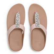 FINO PEARLS-AND-CRYSTAL TOE-POST SANDALS