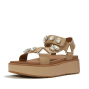 GEN-FF MAX ULTRA-JEWEL LEATHER BACK-STRAP SANDALS