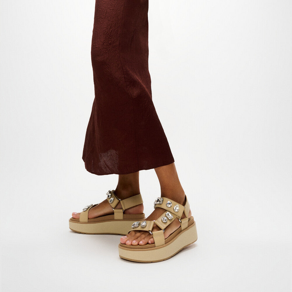 GEN-FF MAX ULTRA-JEWEL LEATHER BACK-STRAP SANDALS