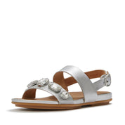 GRACIE ULTRA-JEWEL LEATHER BACK-STRAP SANDALS