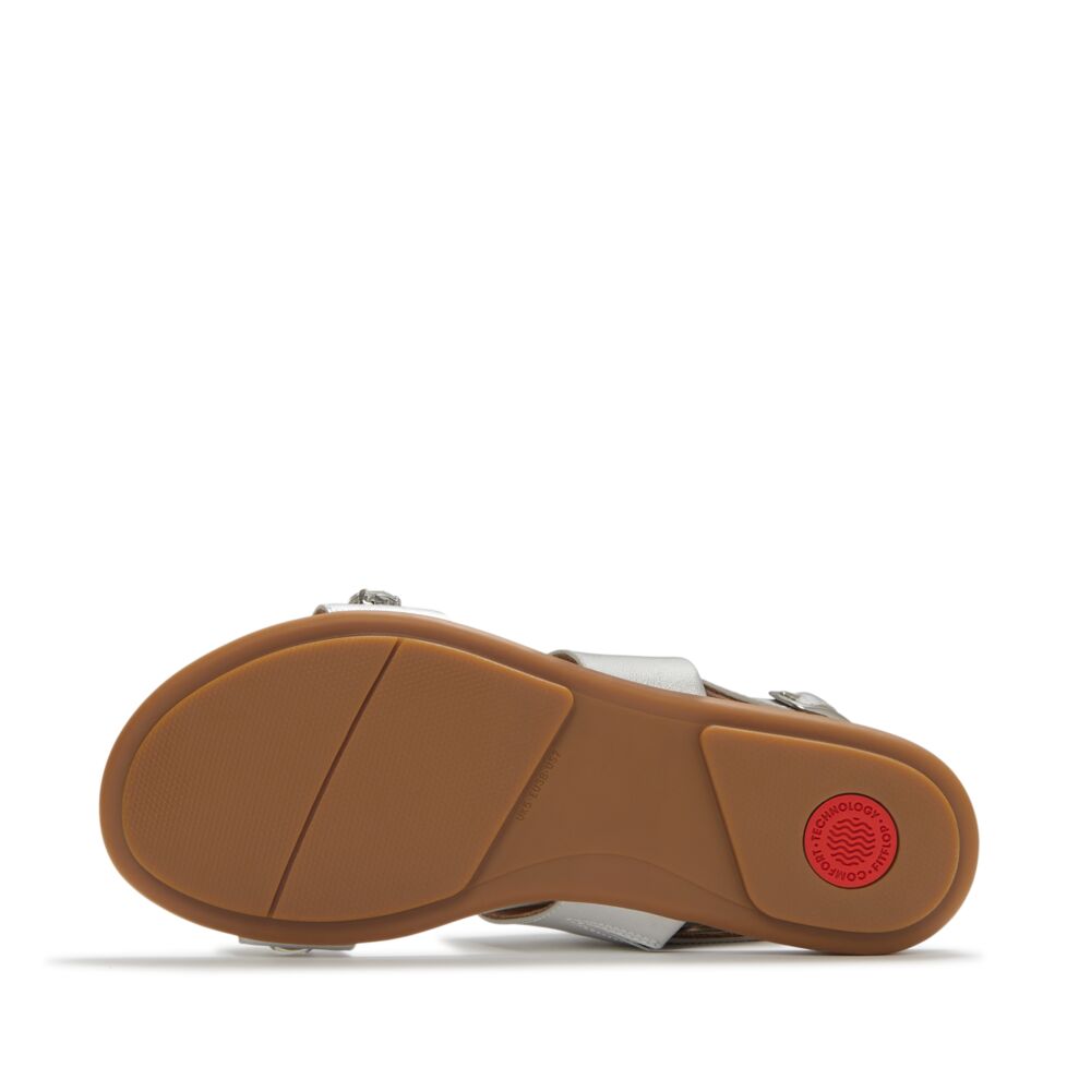 GRACIE ULTRA-JEWEL LEATHER BACK-STRAP SANDALS