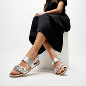 GRACIE ULTRA-JEWEL LEATHER BACK-STRAP SANDALS