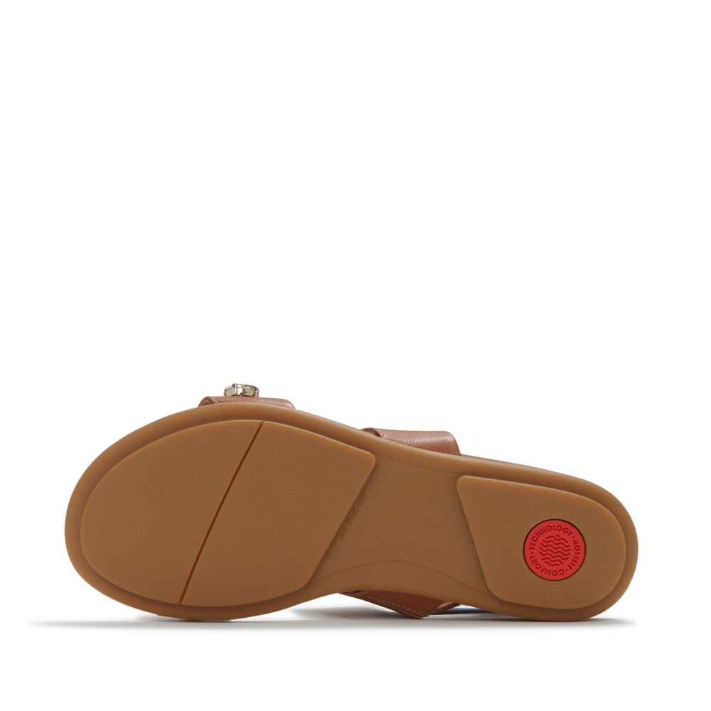 GRACIE ULTRA-JEWEL LEATHER BACK-STRAP SANDALS