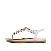 GRACIE ULTRA-JEWEL LEATHER T-BAR SANDALS