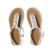 GRACIE ULTRA-JEWEL LEATHER T-BAR SANDALS
